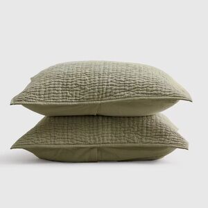 NWOT QUINCE European Linen Euro Sham King Olive 1789